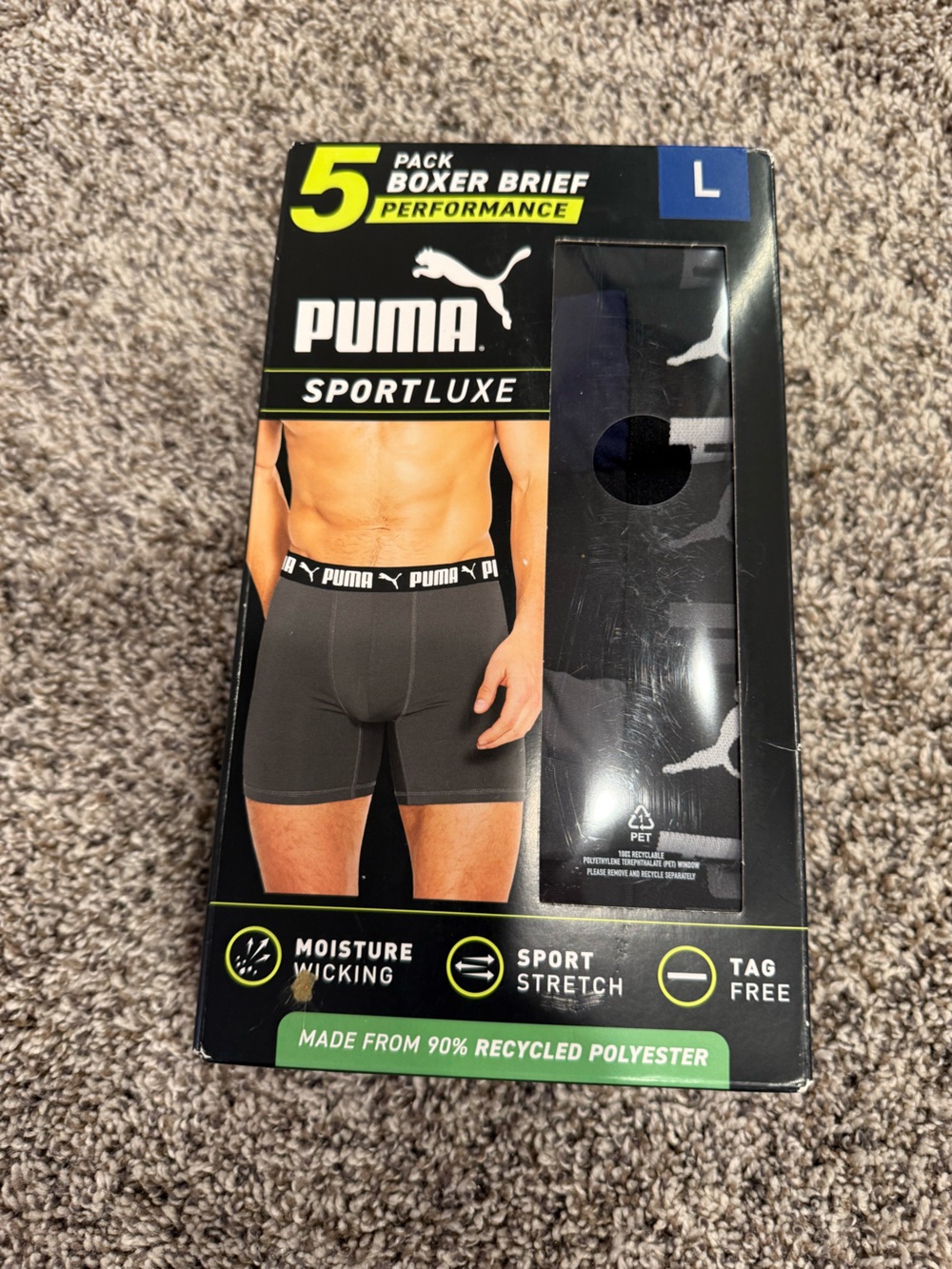 Puma Sportluxe Men's Boxer Briefs - Black